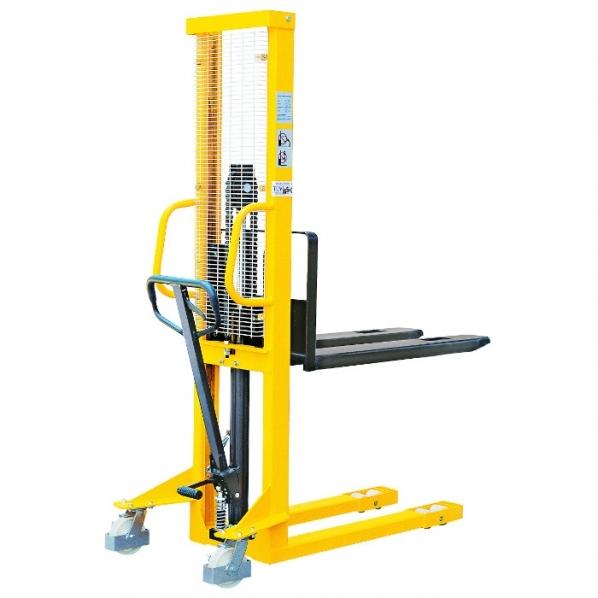 Gerbeur manuel ergonomique Rolléco – charge 1000 kg – hauteur de levage 1000 mm avec pédale et frein à pied_0