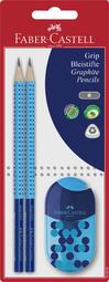 FABER-CASTELL KIT D'ÉCRITURE GRIP TWO TONE, CARTE BLISTER - LOT DE 4