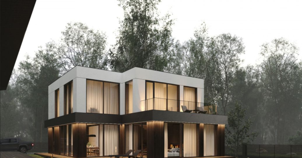 Maison préfabriquée en acier beton 104 m2, à deux étages - ISK104_0