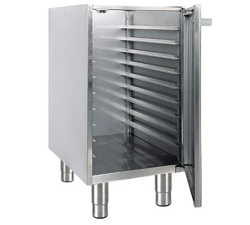 Meuble plaques pâtissières avec glissières 400 x 600 mm - 1 ou 2 portes en inox AISI 304L_0