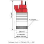 Pompe submersible eaux chargées 8 kW GRINDEX - système anti-surchauffe - 11575883_0