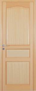 Portes battantes - LM8 finition ako naturel - porte et bloc-porte en bois latté avec panneaux replaqués_0