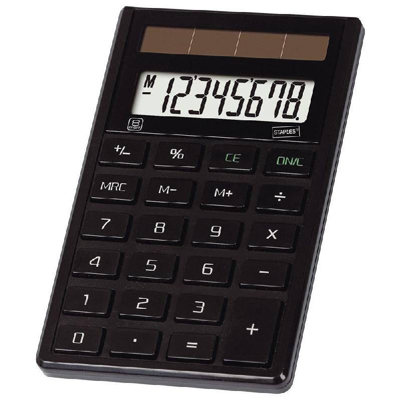 STAPLES CALCULATRICE DE POCHE STAPLES ECO E21 - 8 CHIFFRES