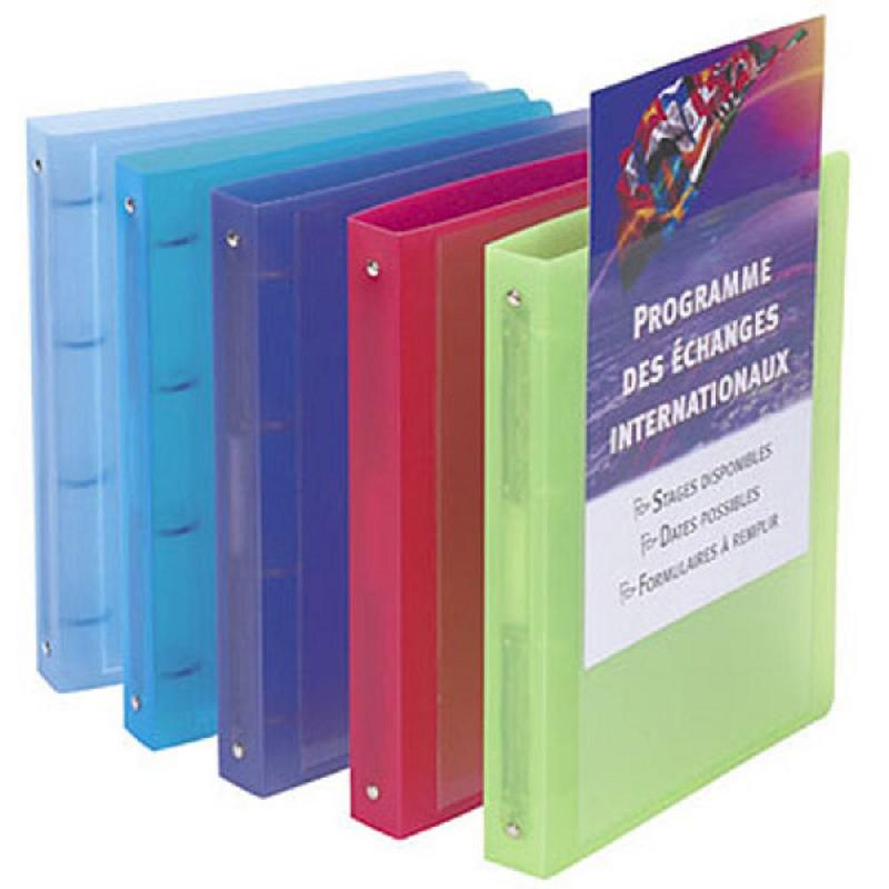 STAPLES CLASSEUR 4 ANNEAUX STAPLES PERSONNALISABLE - DOS 2 CM - ASSORTIS (PRIX À L'UNITÉ)