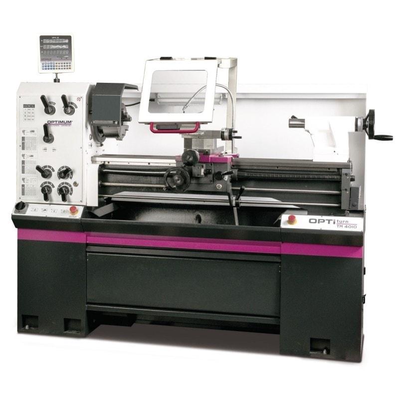 Tour à métaux Optimum TM 4010D - 3403045 - entièrement équipé avec boîte de vitesse et boîte d'avances mécaniques_0