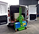 Transpalette embarqué électrique 1 tonne - 800 mm - EPICENTRE Solution avec longerons escamotables_0