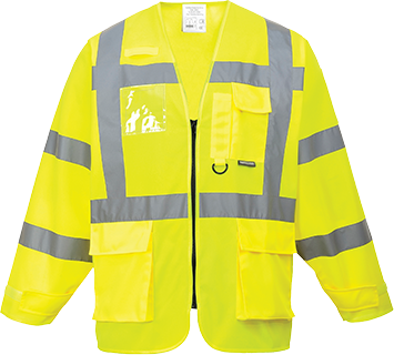 Veste réfléchissante Executive Hi-Vis jaune S475 - taille XL - 7 poches - certifiée CE et EN ISO 20471 Class 3_0