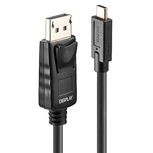 LINDY 43307 - Câble vidéo et adaptateur USB Type-C vers DisplayPort 10 m - Noir - Prise en charge HDR - Résolution 4K_0