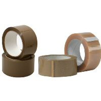 Adhésif PVC vinyle havane 25 mm x 66 m - 33 my - Réf RH62566_0