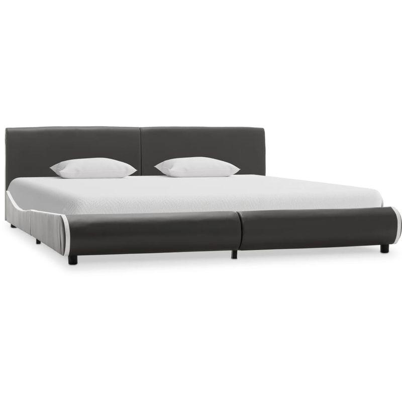 vidaXL Cadre de lit Gris Similicuir 180 x 200 cm