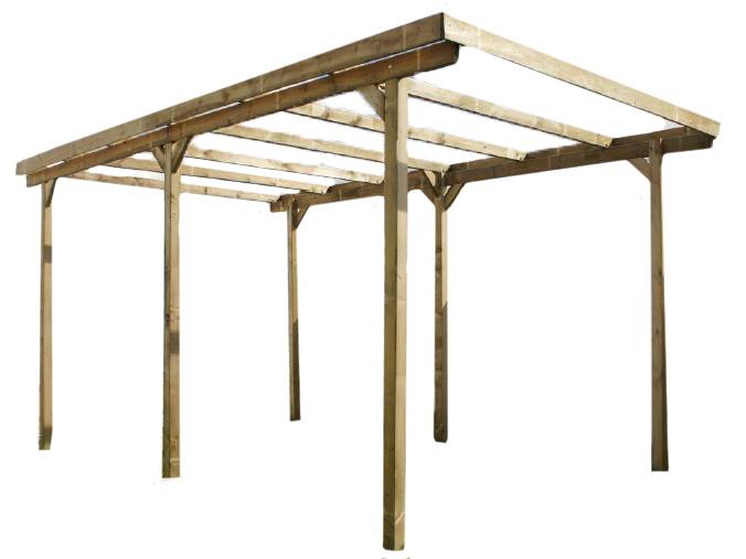 Carport en bois sans couverture - Delahaye - Surface de 15 m²_0