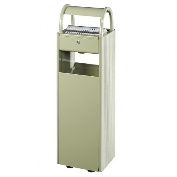 Cendrier poubelle extérieur - capacité 6L mégots / 30L déchets - acier anti-UV - marque Rolléco_0