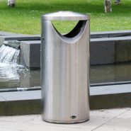 Centrum - Poubelle publique - Glasdon - 90 litres - Acier inoxydable 316_0