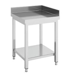 ERATOS Table D'Angle Aisi-304 18/10 Avec Dosseret - Profondeur 700 - 700X700X850 MMRD-77 - MMRD-77_0