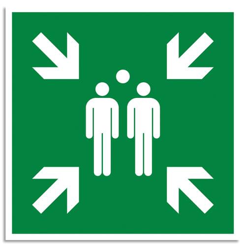Exacompta panneau polypropylène non adhésif point de rassemblement 30x30 cm 67120e_0