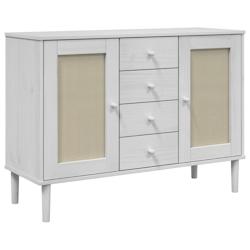 Helloshop26 - Buffet bahut commode armoire meuble de rangement organisateur cuisine salle de séjour salon aspect rotin 112 x 40 x 02_0036223 - 300021_0