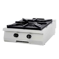 Maxima Premium cuisinière à gaz - 1 brûleur - unité double - profondeur 90 cm - acier inoxydable - 3701117761651_0