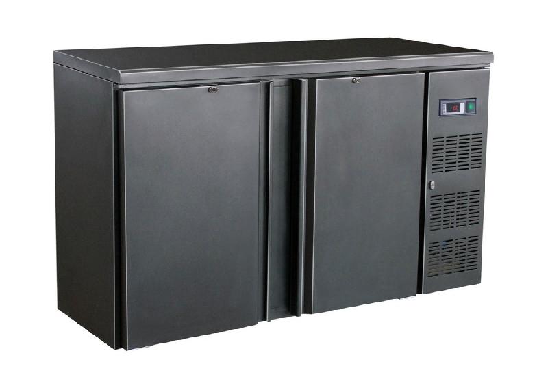 Réfrigérateur professionnel de bar noir 2 portes - 7450.0315_0
