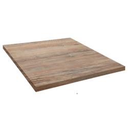 Restootab - Plateau 90x90 decor chene slovene - marron Bois manufacturé 3760371516544_0