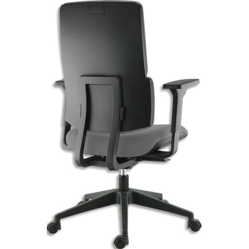 Sokoa siège ergos haut dossier et assise tissu gris, mécanisme synchrone, accoudoirs 3d réglables fournis_0