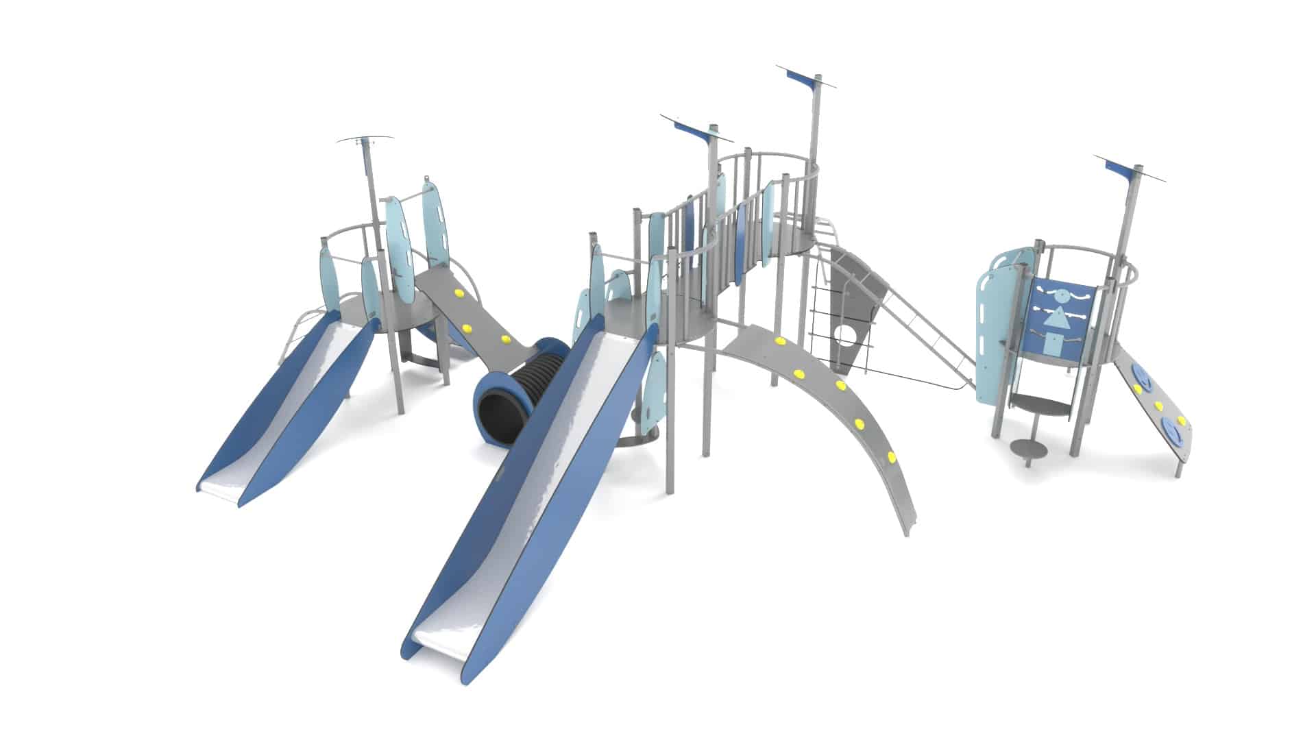 Structure multi-activités métallique Stellar Les Maldives - LD1EK0181 - Ludoparc - 4 tours - pour enfants dès 1 an_0