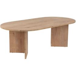 Table basse ovale en aggloméré Sable chêne Hanah Home - 8684283441488_0