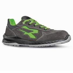 U-Power - Chaussures de sécurité basses anti-glissements DENVER - S1P ESD SRC - Gris/Vert - Taille 39 - Légères et confortables_0