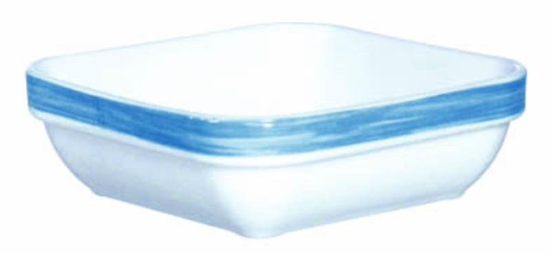 RAVIER CARRÉ BLEU VERRE 11 CM BRUSH ARCOROC