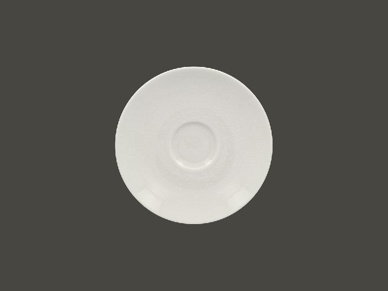 SOUS-TASSE À THÉ ROND BLANC PORCELAINE Ø 15 CM VINTAGE RAK