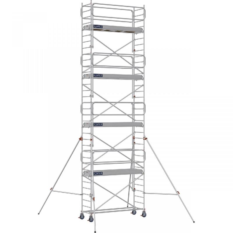 Échafaudage roulant aluminium DOCKER 85 version garde-corps EXMDS - Hauteur de travail : 9,90 m - DUARIB - 7125082_0