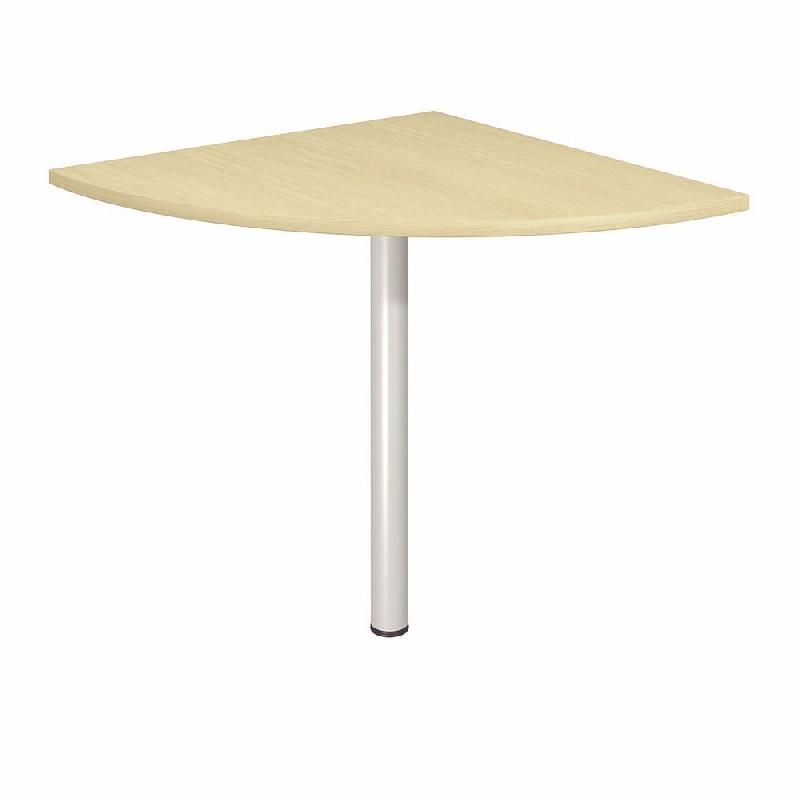 ANGLE DE LIAISON 90° ARRONDI ACTIVITY - CÔTÉS 80 CM - PLATEAU HÊTRE - PIED ALUMINIUM