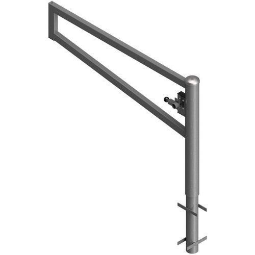 BARRIÈRE GALVANISÉ PIVOTANTE À BÉTONNER AVEC SERRURE -1500MM - SCHAKE