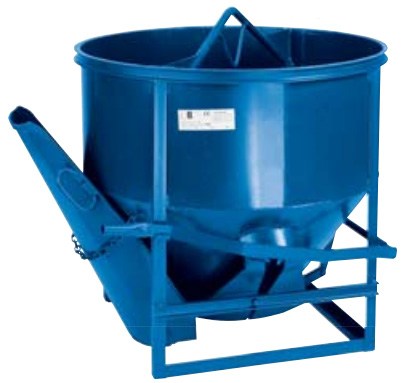 Benne à béton - vidange centrale latérale « CL » - capacités de 150 à 1000 litres_0