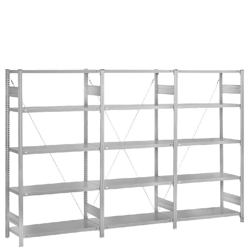 BITO Rayonnage à tablette en inox adapté au contact alimentaire - travée de départ x 1750 x 1060 x 835, tablettes fermées - inox 49-52874_0