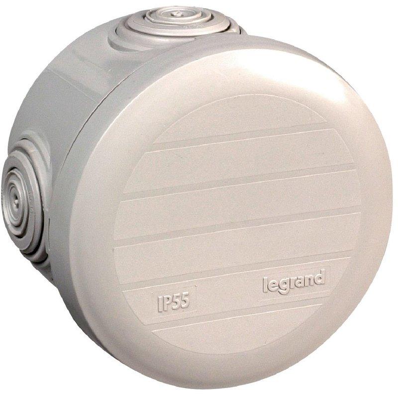 Boîte de dérivation étanche ronde Plexo IP55 Ø70 mm - 4 embouts interchangeable Legrand gris_0