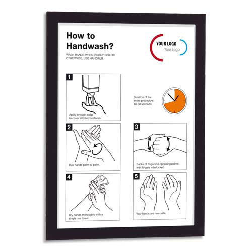 CADRES D'AFFICHAGE MURAL DURABLE DURAFRAME - ADHESIF ET REPOSITIONNABLE - A4 - BLANC - PACK DE 10