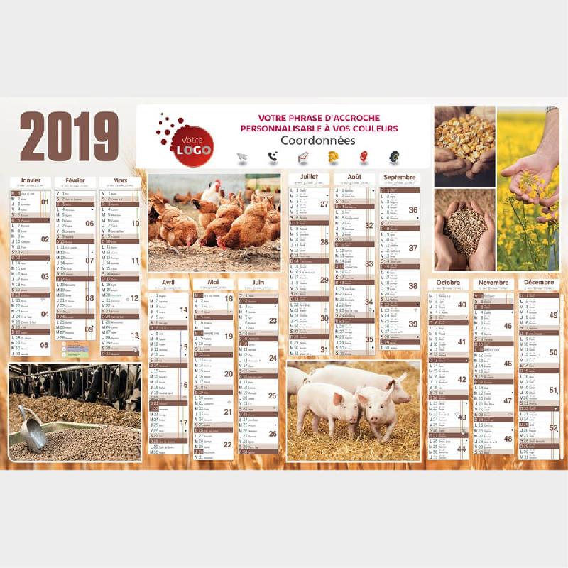 Calendrier alimentation animale- 66 x 43 cm_0