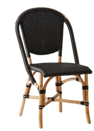 Chaise de terrasse sofie - sika design - rotin- noire_0