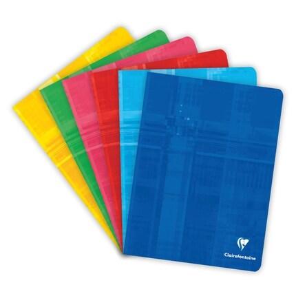 Clairefontaine Lot de 20 Cahier Metric 17x22, 48p./24 feuilles 90 g/m² piquées, ligné 8mm + marge, coloris assortis - 3329680375503_0