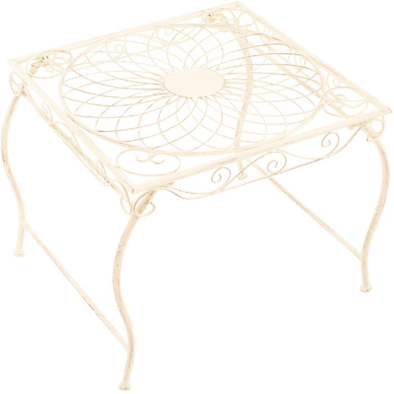 CLP Table de jardin Zarina Crème antique - beige métal 13438793_0