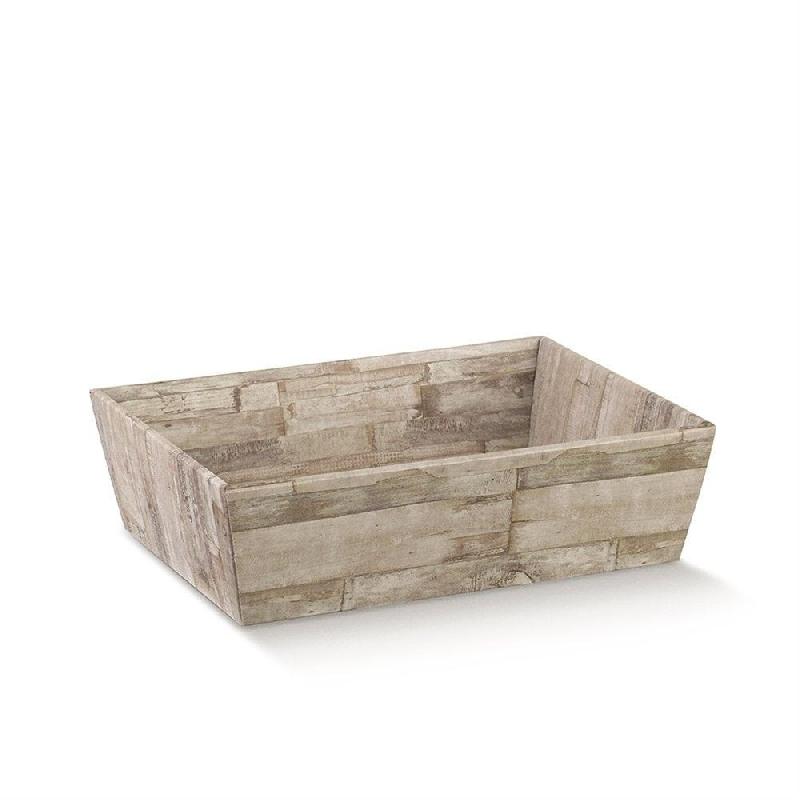 Corbeille carton imitation bois 29x21x9cm - par 30_0