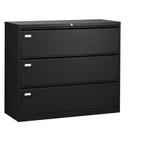 CRÉDENCE MONOBLOC PRO G. 3 TIROIRS L120 CM NOIR RAL 9005