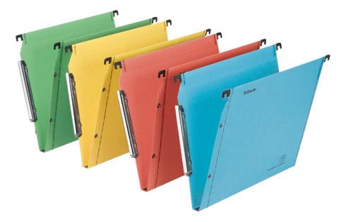 LOT DE 25 - DOSSIER SUSPENDU POUR ARMOIRES PREMIUM KRAFT LMG ESSELTE FOND 15 MM COULEURS ASSORTIES