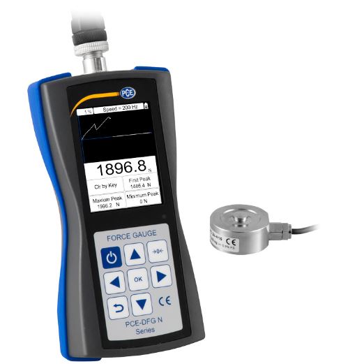 Dynamomètre 2KN - PCE-DFG NF 2K - Pce Instruments avec cellule de charge externe et mémoire pour 100 séries de mesure_0