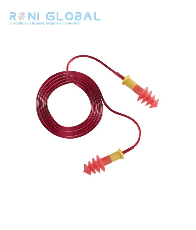 BOUCHONS D'OREILLES ANTI-BRUIT RÉUTILISABLES ET LAVABLES - EARLINE 30214 COVERGUARD (BOÎTE DE 150 PIÈCES)_0