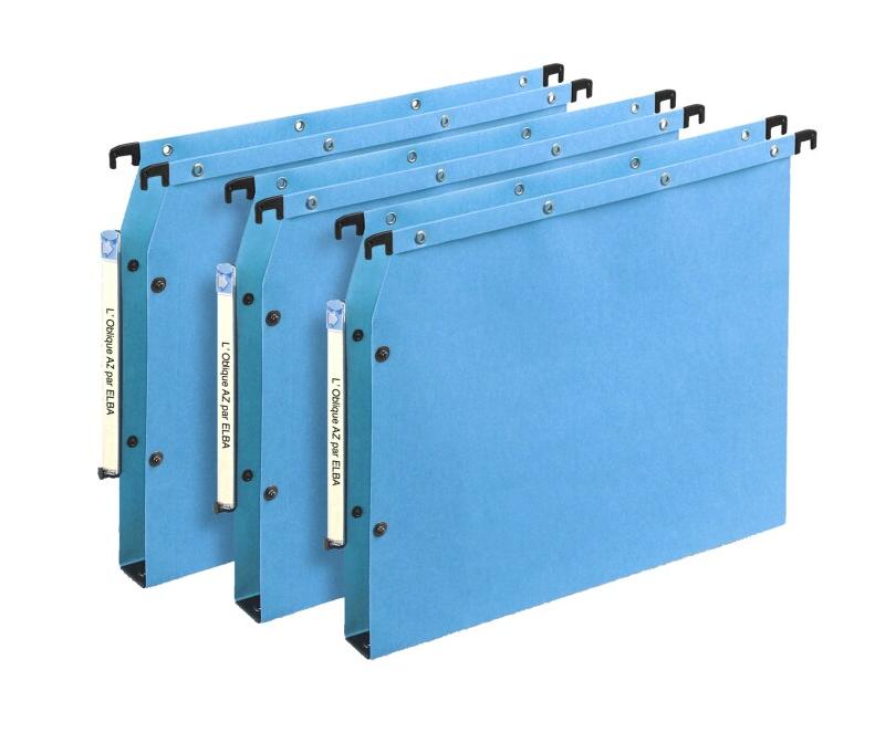 ELBA Boîte de 25 dossiers suspendus Ultimate A4, fond D30, en kraft bleu - 3362949904908_0