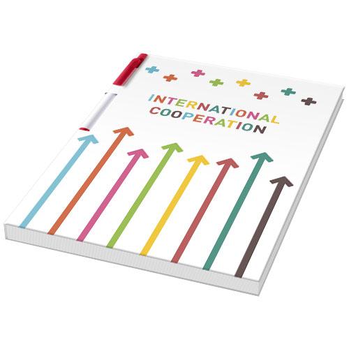 Ensemble conférencier Essential - bloc-notes A5 avec 50 feuilles et stylo intégré - couverture rigide personnalisable_0