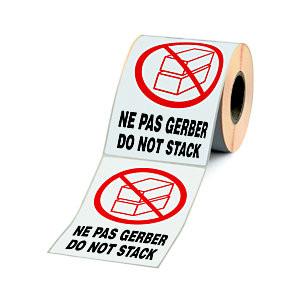 ETIQUETTE ADHÉSIVE PRÉ-IMPRIMÉE ''NE PAS GERBER'' - 1000 ÉTIQUETTES 9 X 13 CM