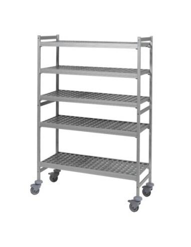 FERMOD Rayonnage mobile clayettes polymère 6611 Fermostock Longueur 777 mm- 5 niveaux-profondeur 460 mm - 3617800296013_0
