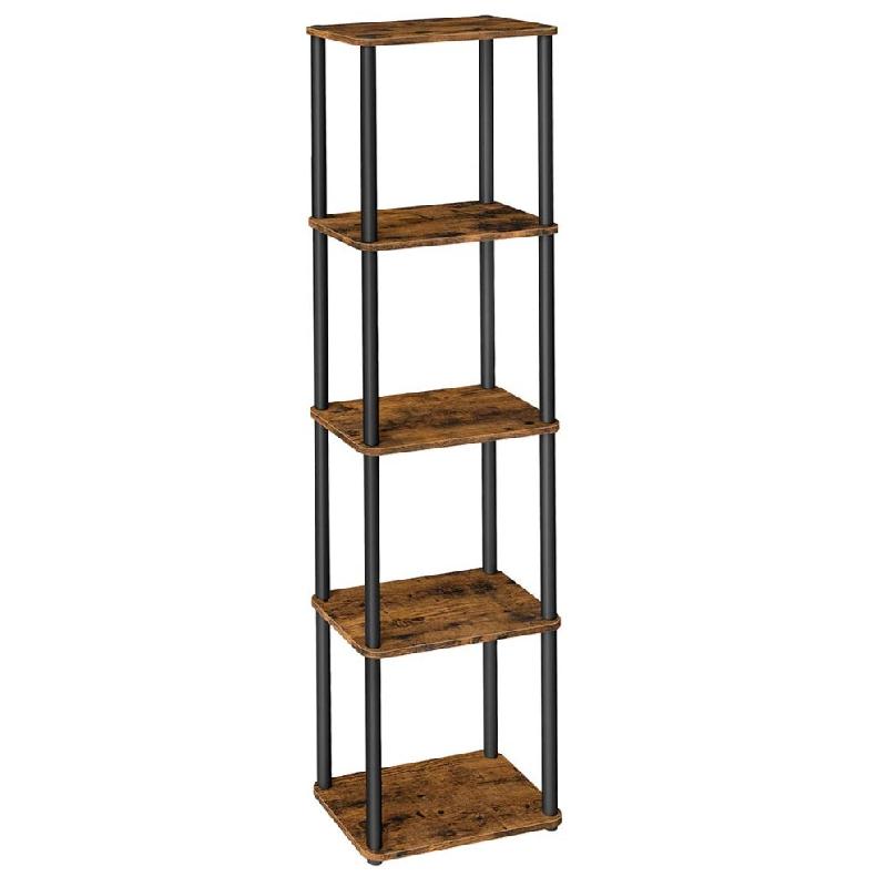 Helloshop26 - Bibliothèque étagère à 5 niveaux assemblage ultra-rapide sans outils étagère de rangement 238 x 38 x 139 cm pour salon 12_0004241_0